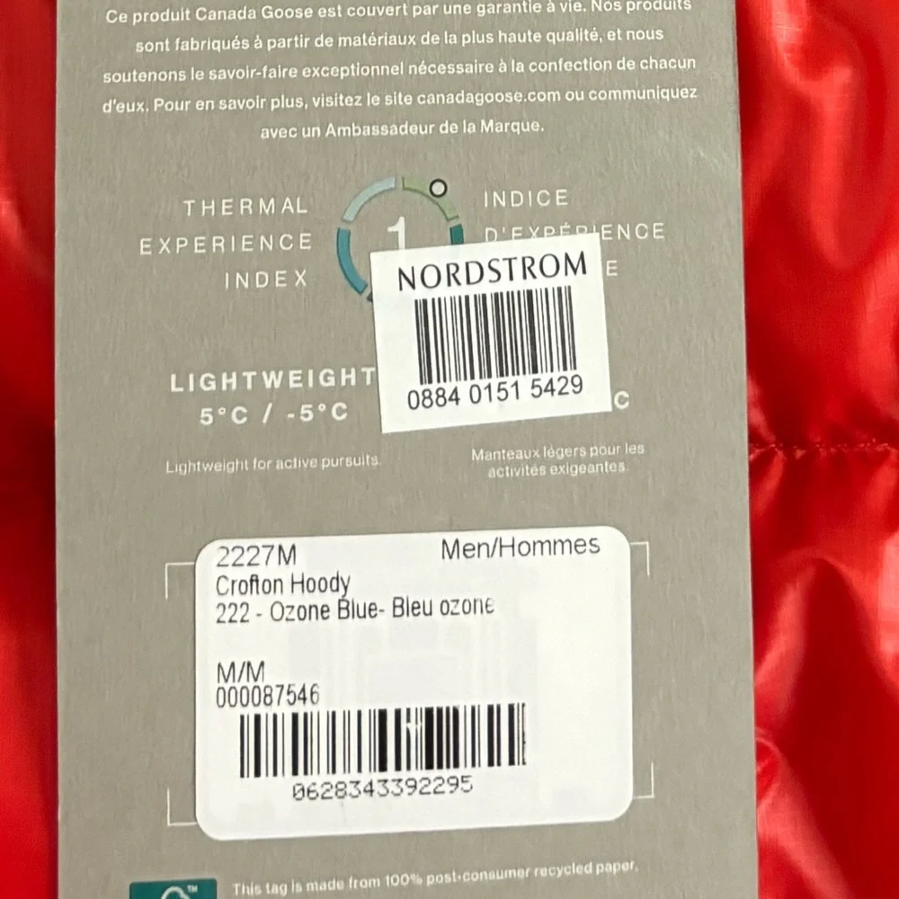 Canada Goose Crofton Hooded Down Parka- Medium - Signal Red- Brand New - Picture 8 of 8